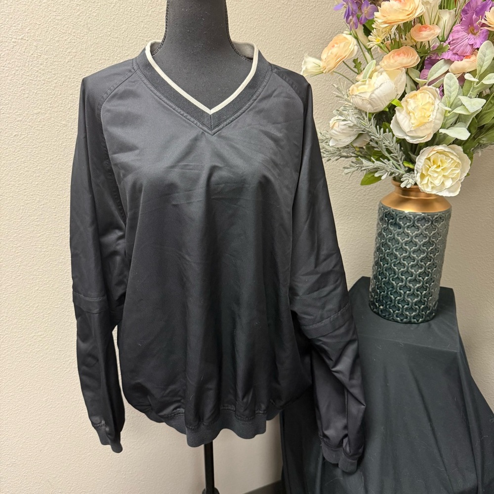 PGA TOUR Black Wind & Water Resistant Pullover Jacket XXL Golf Activewear